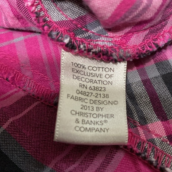 Christopher and Banks lightweight zipper jacket plaid size large - Picture 10 of 13